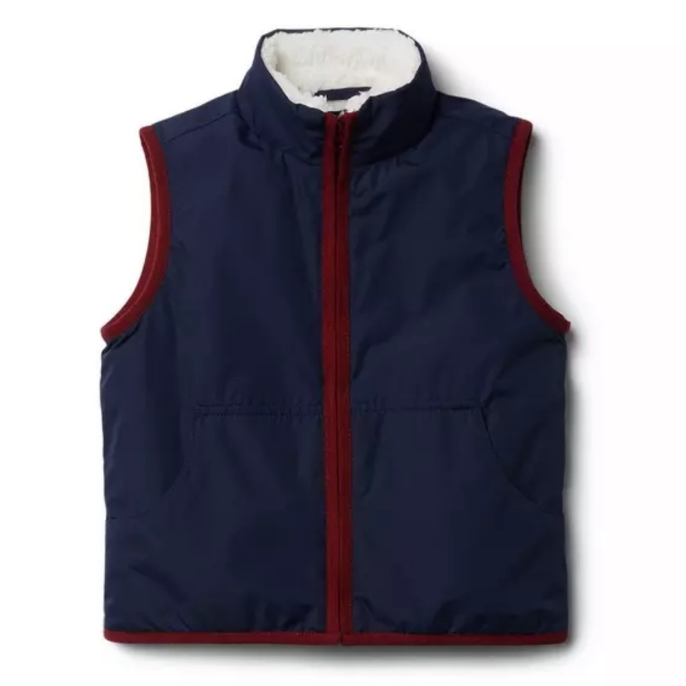 NWT Janie & Jack Connor Navy Sherpa Lined‎ Size 7-8